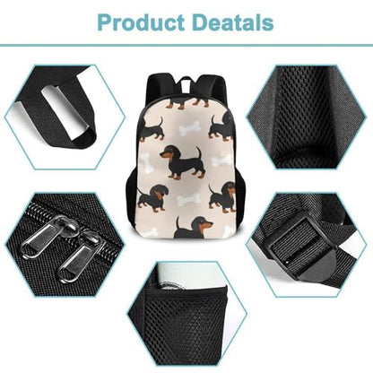 Waterproof College Gym Backpack Lightweight Travel Day Pack Carry On Backpack For Women Men Wiener Dog Doxie Dachshund Weiner Dog Pet Dogs - color: Color577