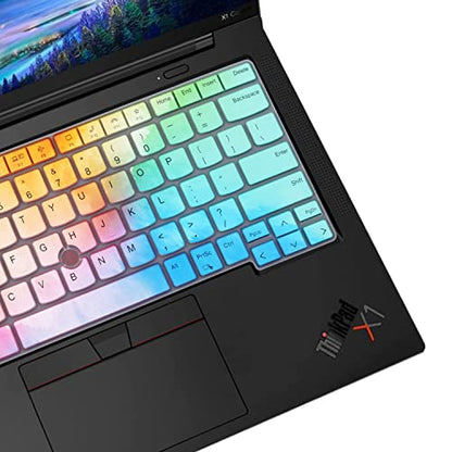 i-Tensodo Keyboard Cover for Lenovo Thinkpad x1 Carbon Gen 11/10 14 inch, ThinkPad T14 Gen 4/Gen 3, T14s Gen 3, ThinkPad L14/ P14s Gen 3, ThinkPad X1 Yoga Gen 8/7-Colorful - color: Colorful