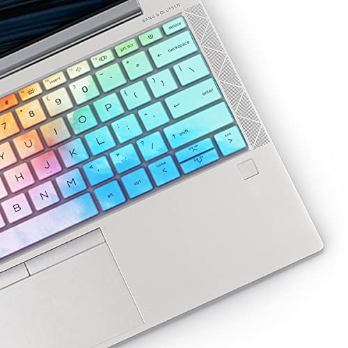 Keyboard Cover for 13.3" HP EliteBook 430 G8/EliteBook 630 G8 G9 G10, EliteBook X360 435 G8 G9, EliteBook X360 830 835 G7 G8 13.3 inch Laptop US Layout Keyboard(NOT FIT 830 835 G9 G10)-Colorful - color: Colorful