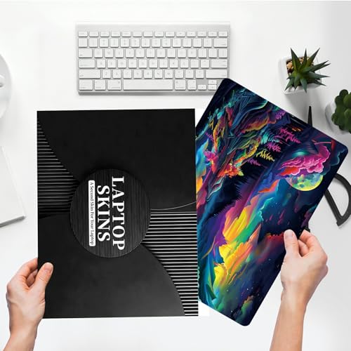 Universal Laptop Skin Sticker with 2 Wrist Pad Skins, Waterproof Scratch Resistant Vinyl Laptop Cover Decal, Cut to Fit for 11–15.6 Inch MacBook HP Dell Lenovo, Lake of Secrets - color: Lake Of Secrets