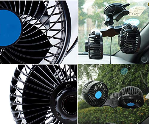 PME 12V Dual-Head Powerful Auto Fan (suction cup)