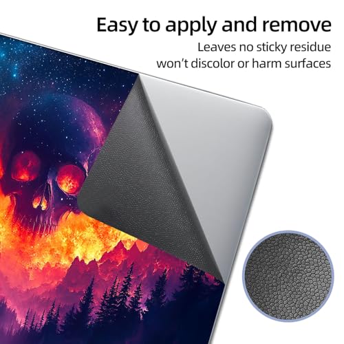 Universal Laptop Skin Sticker Decal, 12"-15.6" Aesthetic Vinyl Wrap, Fiery Skull Mountain Waterproof Notebook Cover Art Protector for MacBook HP Dell Lenovo, Fits 13" 14" 15" 15.6" - color: Fiery Skull Mountain