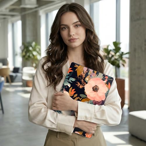 TWOLSKOO Compatible with MacBook Pro 14 inch Case M5 2026 2025-2021 Release M4 M3 M2 M1 Pro/Max Chip, Plastic Hard Shell & Keyboard Cover & USB C to USB Adapter & Screen Film, Bright Abstract Flower - color: Bright Abstract Flower