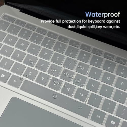 Keyboard Cover for 2026-2024 Microsoft Surface Laptop 8/7(7th Edition) 13.8 & 15 inch, Surface Laptop Accessories Ultra Thin High Transparent Keyboard Skin, Clear - color: Clear