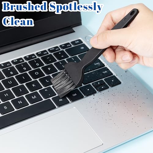 SIMPOR 6 Pcs Anti Static Brush Set with Keycap Puller, PC Computer Electronics Keyboard Cleaning Kit, Nylon Keyboard Cleaning Brush Cleaner for Mechanical Keyboard, PCB, Camera, Car Vents