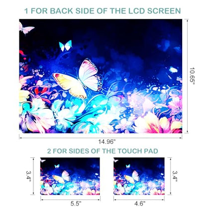 DINKY Laptop Skin Sticker Decal, 12" 13" 13.3" 14" 15" 15.4" 15.6 inch Laptop Universal Reusable Vinyl Skin Stickers Cover Art Decal Notebook PC Personalized Protector-Butterflies - color: Lovely Butterfly