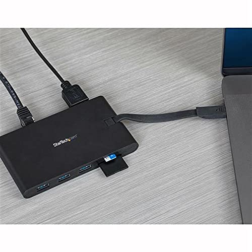 StarTech 9-in-1 USB-C Mini Dock, 4K HDMI or VGA, 100W PD, SD MicroSD, USB | Windows, macOS, ChromeOS, iPadOS, Android, MicroSD, 3-port USB 3.0 hub, BC 1.2 fast-charge, 85W charging