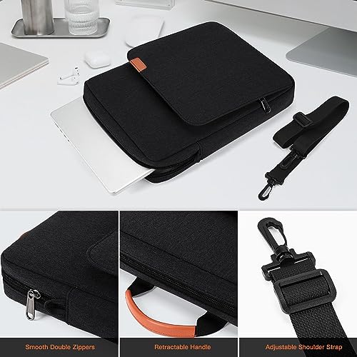 13 inch iPad Sleeve Carrying Bag for 13 inch iPad Pro M5 & Air M4/M3 2026, iPad Pro 12.9, 13.8" Surface Laptop 7th, Padded Trave Tablet Case with Shoulder Strap, Black - color: Black, size: 12.9-14 inch