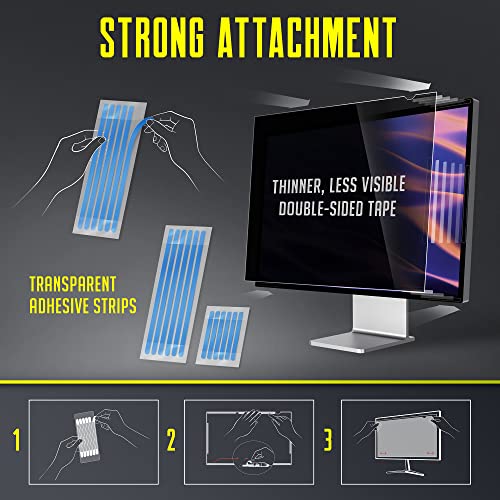 Privacy Screen Adhesive Tabs and Strips for Computer Monitors and Laptops - Replacement kit - size: [1 Pack] Replacement Kit