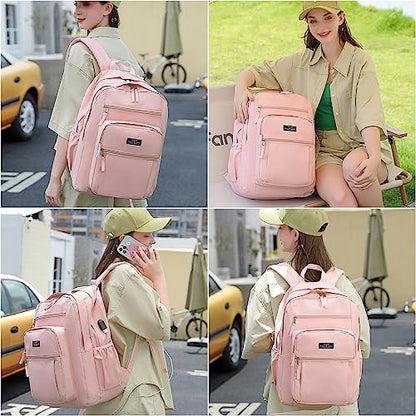 YGR Travel Laptop Backpack, Anti Theft Casual Rucksack Slim Business Laptop Backpack, Water resistant College Computer Bag Gift for Women, Men, College, Outdoor Sports, Work