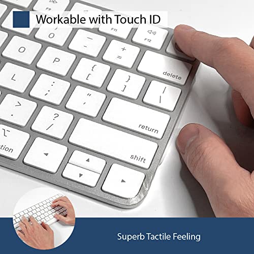 KeyboardMask Matte Finish Keyboard Cover Compatible with 2021 iMac Apple Wireless Magic Keyboard, 0.12mm Ultra Thin Fully Covered Flat Style Wipeable Anti-Dust Protector - size: Magic Keyboard with Touch ID