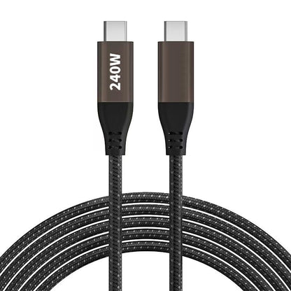 240W 6.6ft Dual USB-C PD3.1 Fast Charging Cable,E-Marker Smart Chip, Compatible with Laptops/Phones/Tablets/Switch
