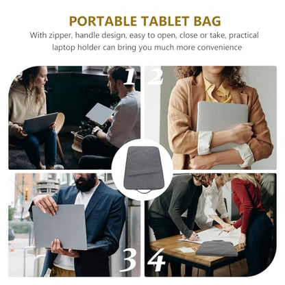 Artibetter Shockproof Laptop Bag 15.6 Inch Sturdy Briefcase Sleeve with Handle, Protective Tablet Carrying Case for Business and Travel, Dark Gray