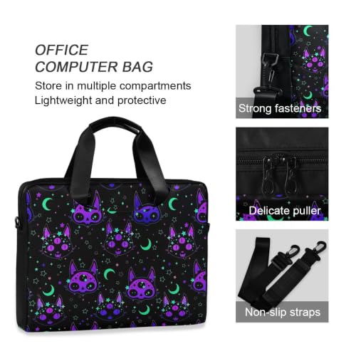 MNSRUU Laptop Bag for 15.6 inch Black Gothic Bats - color: Cat Th0040