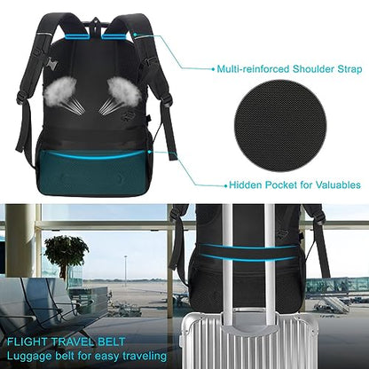 YAMTION Boys School Backpack with Shoe Compartment,Gym Backpack with 17.3in Laptop Compartment for Men Women,Teens Bookbag College Students Travel Mochilas Escolares para Adolescentes - size: 17.3in