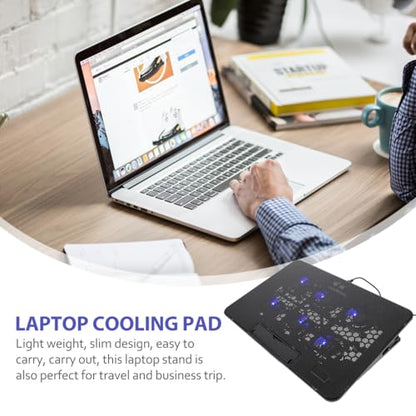 Operitacx 15.6"-17" Laptop Cooling Pad - Adjustable Laptop Cooler Stand with Quiet Fans, Ergonomic Notebook Fan Holder for Gaming and Office Use