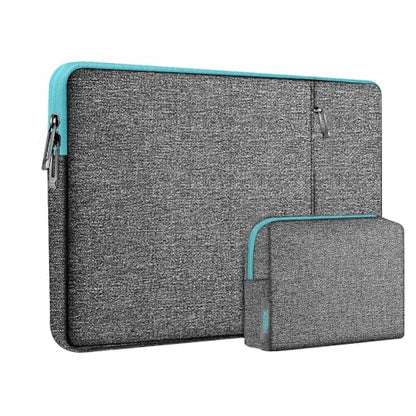 Hseok Laptop Case 13.3 14 inch Sleeve with Additional Case Compatible with MacBook Pro/Neo 14 inch M5/M4/M3/M2/M1 All Model of 13.3 Inch Mac Air/Pro, XPS 13 14 and More 13.3"-14" Notebooks,DKGy-Blue - color: Dark Gray-blue