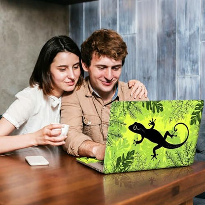 Universal Laptop Skin Sticker Decal, Compatible with MacBook HP Dell Lenovo 12"-15.6", Reusable Vinyl Notebook Cover 3PCS Set, High-Recognition Film-Tropical Gecko Lizard - color: Tropical Gecko Lizard