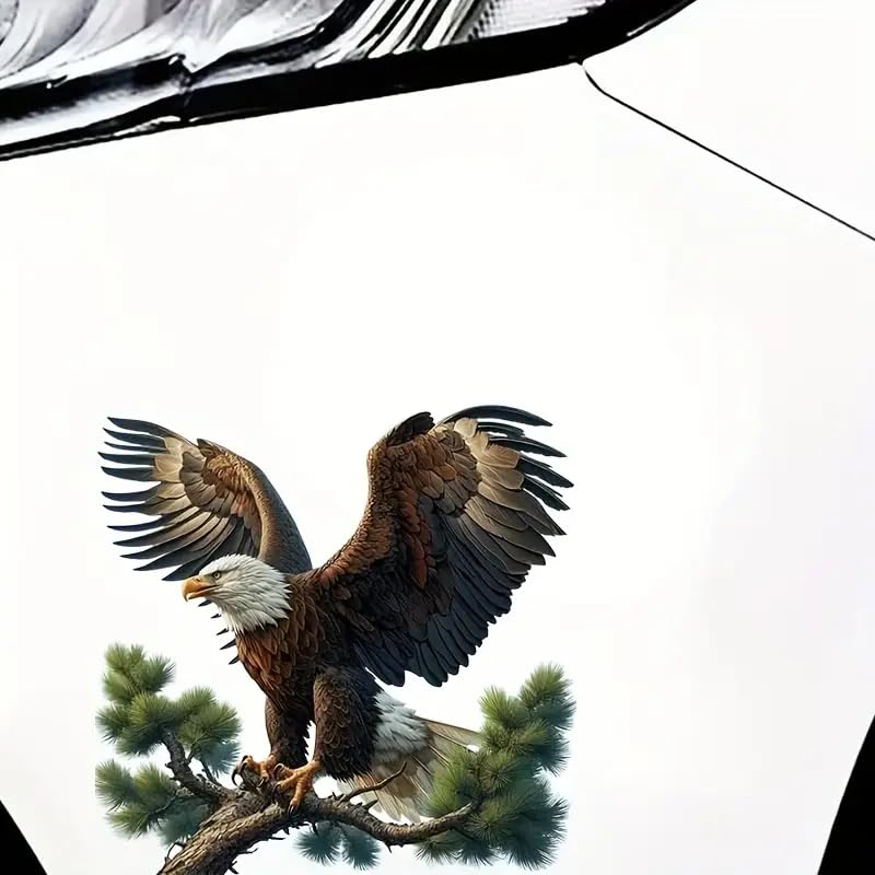 Eagle Branches PVC Vinyl Car Decals Stickers Waterproof Self-Adhesive Decals for Cars, Laptops, Trucks, Motorcycles Wall Window Luggage Scratch Cover Door Decor Sticker