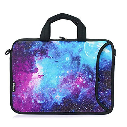 10 inch Messenger Bag Carring Case Sleeve with Handle Accessory Pocket Fits 7 to 10-Inch Laptops/Notebook/ebooks/Kids Tablet/Pad (7-10.2 inch, Galaxy) - color: Galaxy, size: 7-10.2 inch