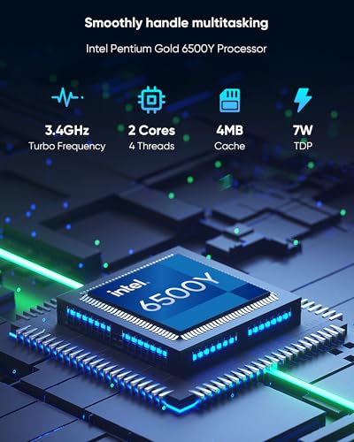 15.6" FHD Laptop, Pentium 6500Y, 16GB RAM 512GB SSD PC Computer | Anti-Glare Screen | Privacy Shutter Webcam | HDMI USB 3.2 WiFi 5 BT5.0 | MicroSD Storage Expansion | For Office Home Study