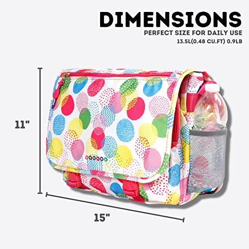 J World New York Terry Messenger Bag for Women Girls School Kids - color: Speckle