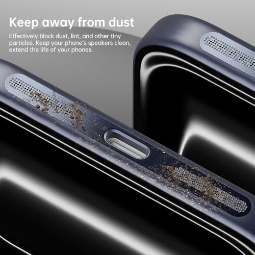 8PCS iPhone 17 Pro Max Speaker Dust Cover Compatible with iPhone 17 Pro Max / 17 Pro Earpiece Speaker Mesh Anti Dust Adhesive Sticker, 17 Pro Max Accessories, Deep Blue - color: Deep Blue