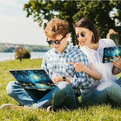 Universal Laptop Skin Sticker with 2 Wrist Pad Skins, Waterproof Scratch Resistant Vinyl Laptop Cover Decal, Cut to Fit for 11–15.6 Inch MacBook HP Dell Lenovo, Dreamy Starry Night - color: Dreamy Starry Night