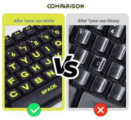 English Keyboard Letter Stickers Large Print Full Size Universal PC Computer Laptop Desktop Keyboard Replacement English Keyboard Stickers, QWERTY Alphabet Keyboard Stickers -1PCS - color: English-full Keyboard