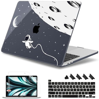 May Chen for MacBook Pro 13 inch Case 2022 2021 2020 Release A2338 M2 M1 A2289 A2251, Plastic Crystal Hard Shell Case Cover for MacBook Pro 13 inch Touch Bar Fits Touch ID, Astronaut Flight - color: Astronaut Flight
