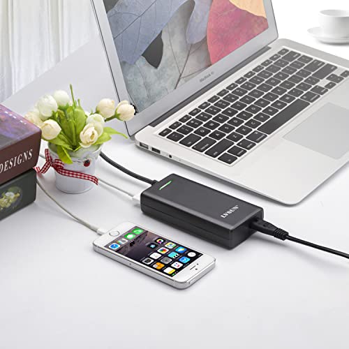 Universal Laptop Charger 90W, Slim AC Adapter Power Supply Cord with USB Port for Mobile Phones| Tablet Compatible with Dell Lenovo Toshiba Acer Asus Gateway IBM and Most Notebooks