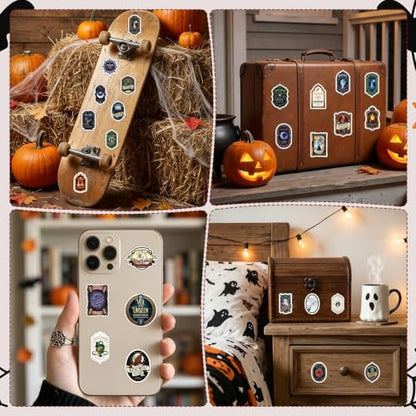 100 Pcs Halloween Potion Labels Stickers Witch Potion Stickers | Ghost Skull Potion Wine Bottle Stickers, Retro Vintage Design, Waterproof, Vinyl Decals for Scrapbook Luggage Laptop Journal - style: Potion