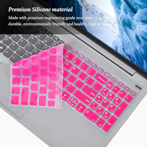 Keyboard Cover for Lenovo IdeaPad 1 1i 15.6" 15ijl7 15alc7 15iau7 15ada07 / ThinkBook 15 G2 G3 / V15 G4 G3 G2, Lenovo Yoga 7i / IdeaPad Flex 5 / IdeaPad Flex 5i / IdeaPad Slim 5 16" Skin - Hot Pink