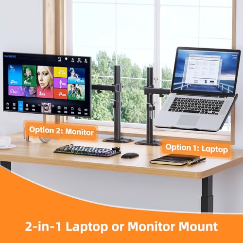 suptek Laptop Notebook Desk Mount Stand, Adjustable Single Monitor Laptop Arm Mount with Ventilated Tray,up to 17 inch,Holds up to 22 lbs - style: Laptop