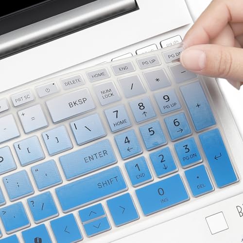 Keyboard Cover for 2025 2024 HP Laptop 15-fc 15-fd 15.6" Series 15z-fc000 15t-fd000 15-fd0123dx 15-fd0127dx 15-fc0245dx 15-fc0025dx 15-fd0023dx 15-fd0005dx 15t-fd100 fd0083wm 15-fc0093dx-OmbreBlue - color: OmbreBlue