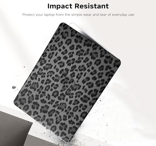 for MacBook Pro 13 Inch Case 2026-2016 M2 M1 A2338 A2251 A2289 A2159 A1989 A1708 A1706, PU Leather Cheetah Leopard Print Hard Shell & Keyboard Cover, Black - color: Leopard Black, size: 2016-2026 Macbook Pro 13 inch M1 M2