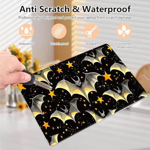 Laptop Skin Sticker Decal 15.6 Inch,12 13 13.3 14 15 15.6 in Laptop Netbook Skins for Notebook,Art Decal Removable Waterproof Scratch Resistant,Universal Vinyl Cover,Black Golden Bat - color: Black Golden Bat