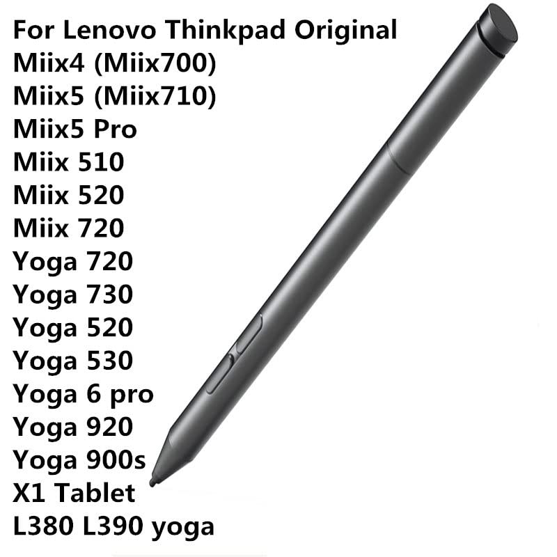 Active Pen 2 for ThinkPad X1 Tablet Gen2 (20JB, 20JC), Ideapad MIIX 720 MIIX 510 MIIX 520 Yoga 720 Yoga 920, Compatible 5T70M55297 - style: Active Pen 2