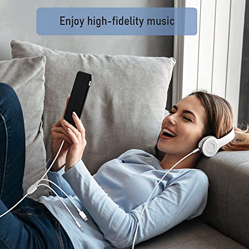 3in1USB C to 3.5mm AudioCable for iPhone/Samsung,Car Stereo,Headset,Speaker | Compatible with iPhone17 16 15 14 13 12 11 XS XR X 8 7 iPad Pro, Samsung Galaxy S23 S22 S21 Ultra