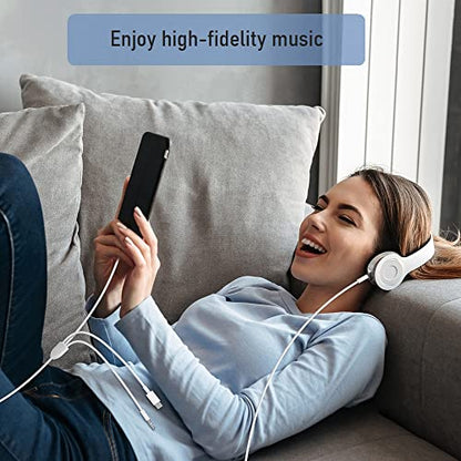 3in1USB C to 3.5mm AudioCable for iPhone/Samsung,Car Stereo,Headset,Speaker | Compatible with iPhone17 16 15 14 13 12 11 XS XR X 8 7 iPad Pro, Samsung Galaxy S23 S22 S21 Ultra
