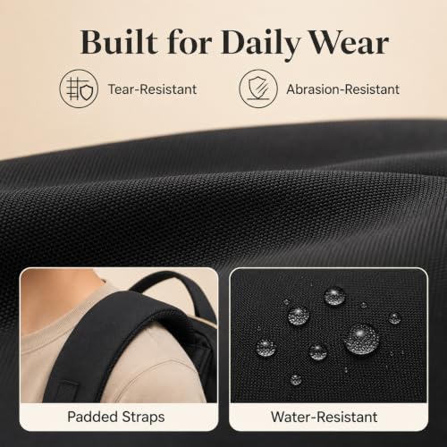 Laptop Backpack for Women, 15.6 Inch Work Backpack Purse with Large Capacity, Water-Resistant Nurse Bag, College Bookbag for School, Casual Travel Daypack, Black - color: Black