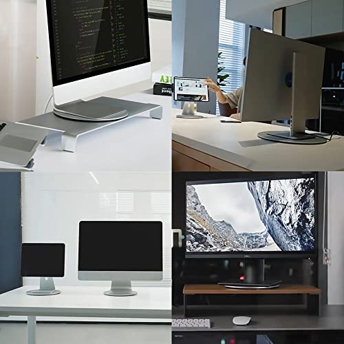 Aluminum 360° Rotation Monitor Swivel Base for Computer Screen Monitor | Turntable Stand Flat Panel TV Rotating Mat for iMac Laptop Potted Plants Arts Crafts Products Display Stand
