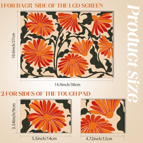 SUPERDANT Laptop Notebook Skin Sticker Cover Decal Retro Flowers Laptop Protector Notebook PC Computer Art Protector Universal Notebooks Art Decal Fits 12" 13" 13.3" 14" 15" 15.4" 15.6 inch