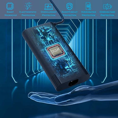 Slim 330W 16.92A 19.5V AC Laptop Charger for DELL Alienware M17 M18X X17 X51 Area-51m G15 G16 5530 7630 7620 DA330PM190 LA330PM190 DA330PM111 LA330PM160 Power Supply Adapter Cord