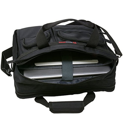 Alpine Swiss Conrad Messenger Bag 15.6 Inch Laptop Briefcase with Tablet Sleeve