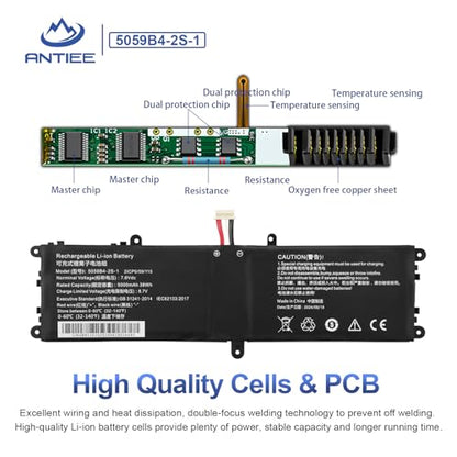ANTIEE 5059B4-2S-1 Laptop Battery Replacement for Chuwi Gemibook Pro 14 | CoreBook X Pro 14 13.3 inch CWI529 CWI528 Series 5059B4-2S1P 505979-3S1P Q512G20090943, 7.6V 38Wh 5000mAh