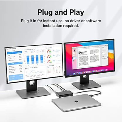 iVANKY 12-in-2 FusionDock 1 for M5 MacBook Pro Docking Station | Dual 4K@120Hz Monitor for M5/M4/M3/M2/M1 Pro/Max MacBook Neo,150W AC, SD/TF, USB, RJ45, 5Gbps (Incompatible with Windows) - color: Black
