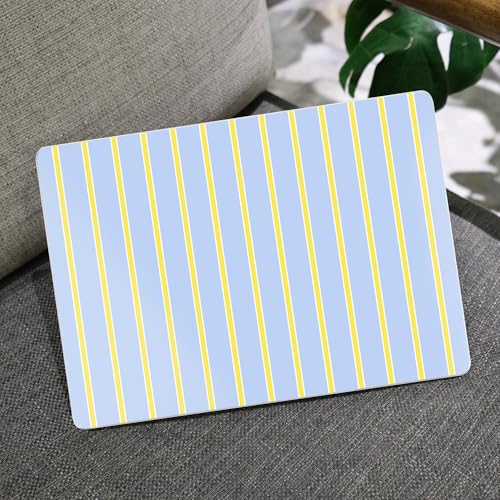MEEgoodo Case for MacBook Pro 16 inch 2026 2024 2023 2021,Laptop Shell Compatible with M5 M4 M3 M2 M1 Pro/Max Chip,Fit Model A3429/A3428/A3403/A3186/A2991/A2780/A2485,Yellow&White Stripes - color: Yellow&White Stripes