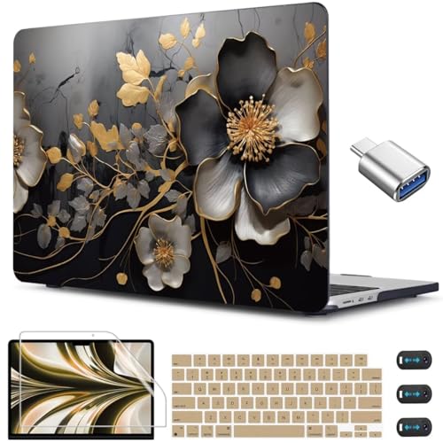 CISSOOK Compatible with MacBook Air 13 inch Case M2 M3 M4 M5 | A3449 A3240 A3113 A2681, 5in1 Set Hard Shell Case Keyboard Cover for MacBook Air 13 inch 2022 - 2026, Abstract Oil Painting - color: Air13.6inch-Abstract oil painting