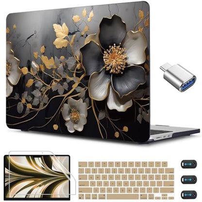 CISSOOK Compatible with MacBook Air 13 inch Case M2 M3 M4 M5 | A3449 A3240 A3113 A2681, 5in1 Set Hard Shell Case Keyboard Cover for MacBook Air 13 inch 2022 - 2026, Abstract Oil Painting - color: Air13.6inch-Abstract oil painting